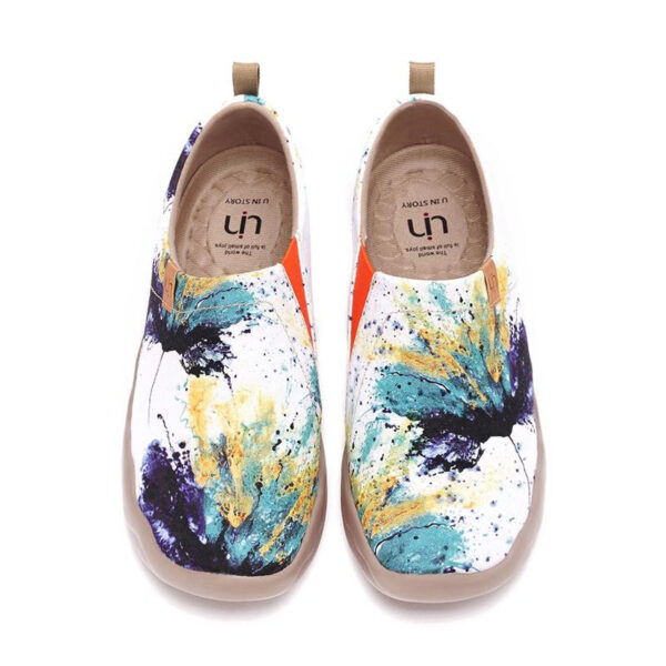 Women's Casual Shoes Painted Walking Slip On Lightweight Loafers Comfortable Canvas Fashion Sneakers - Image 2