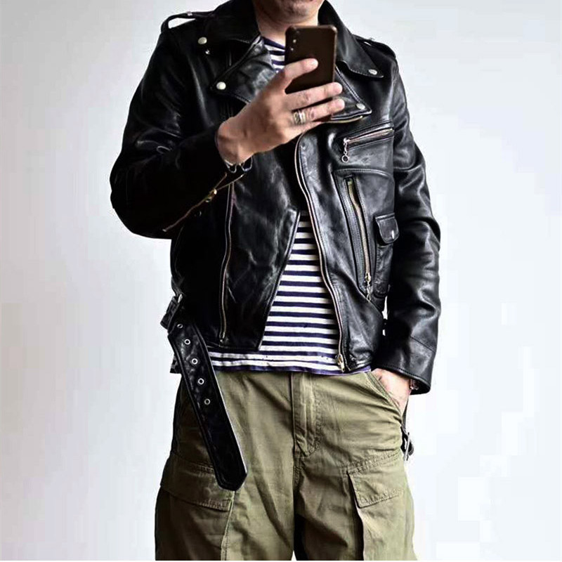 Men’s Horse Leather Motorcycle Riding Motorcycle Clothing