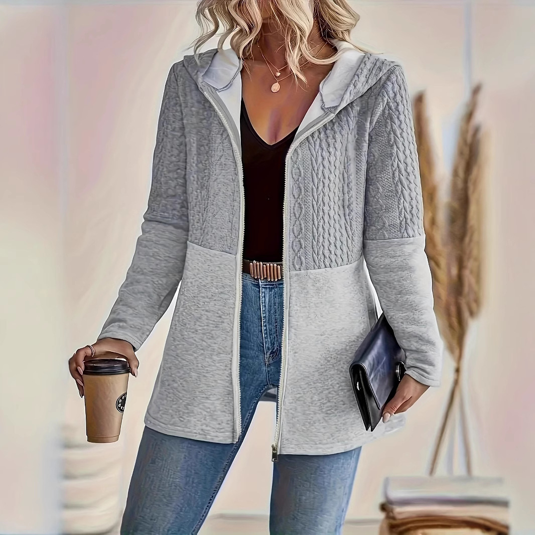 Stitching Plus Size Casual Loose Jacket Women's Clothing - Image 5