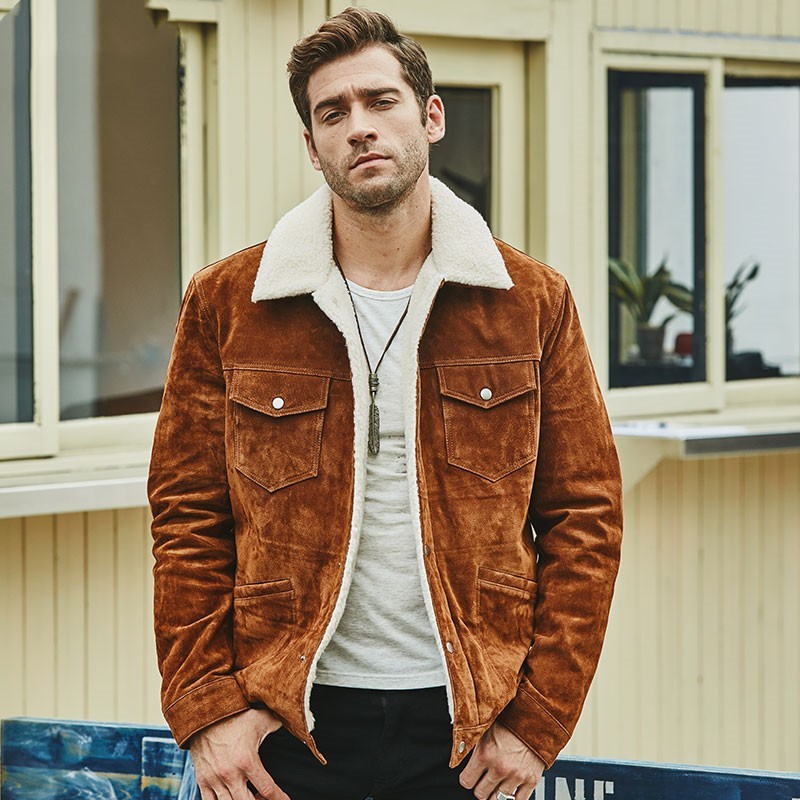 Genuine Leather Clothes Men's Cotton Padded Jacket - Image 7