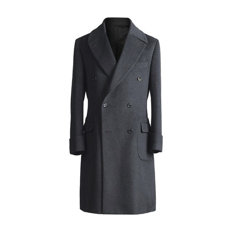 Padded Wool Polo Coat In Winter - Image 6