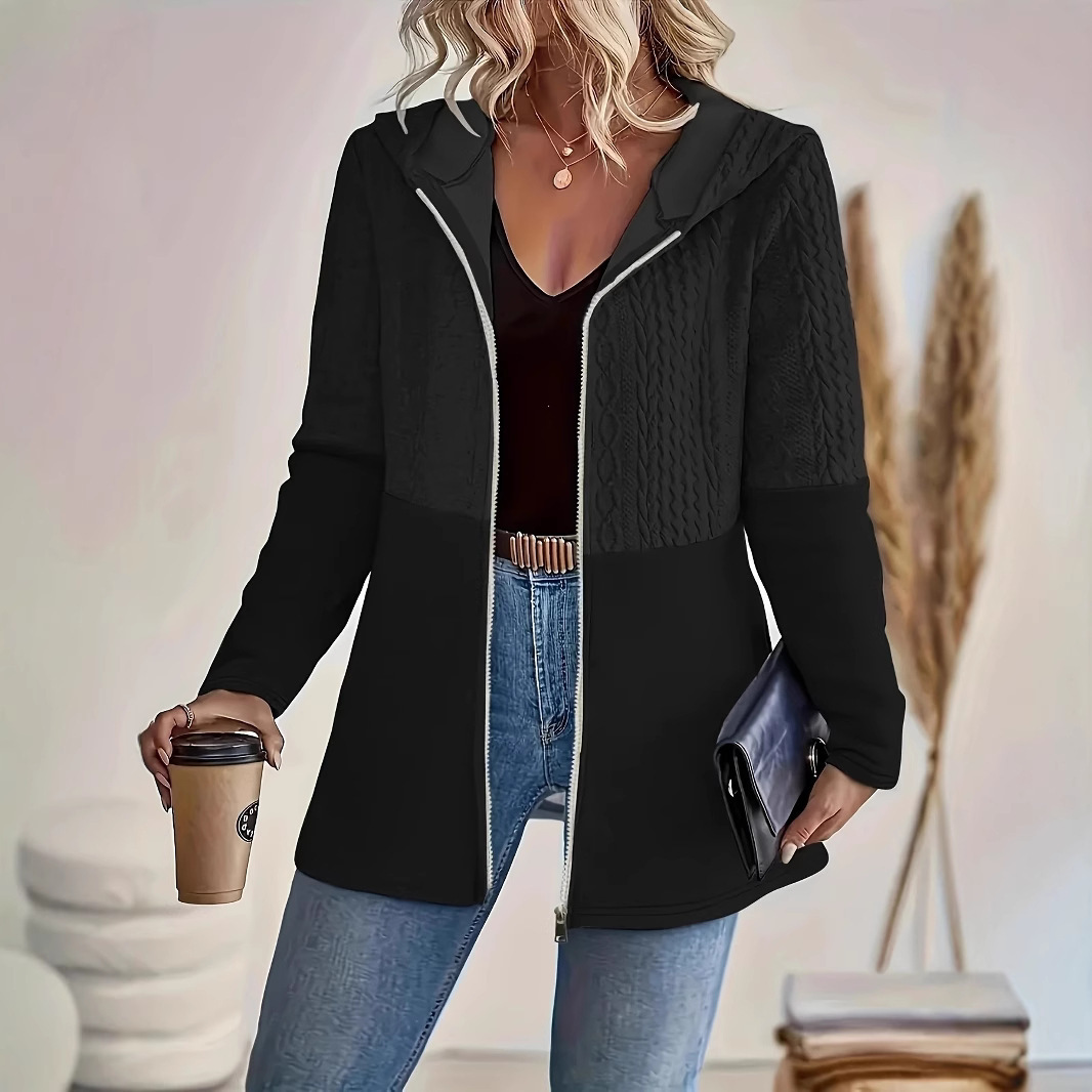 Stitching Plus Size Casual Loose Jacket Women's Clothing - Image 2
