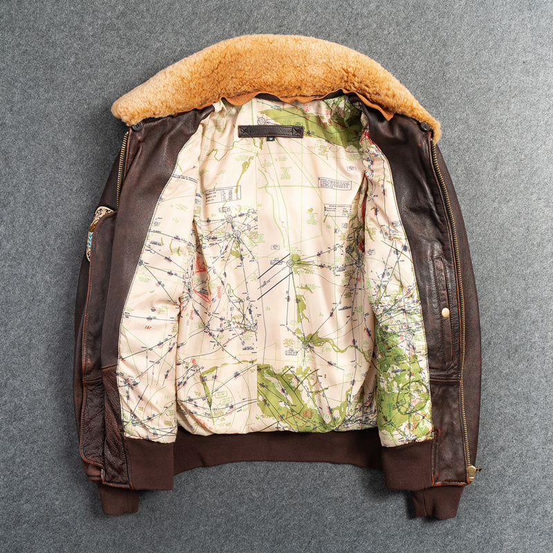 Men's Genuine Leather G1 First Layer Leather Motorcycle Jacket - Image 2