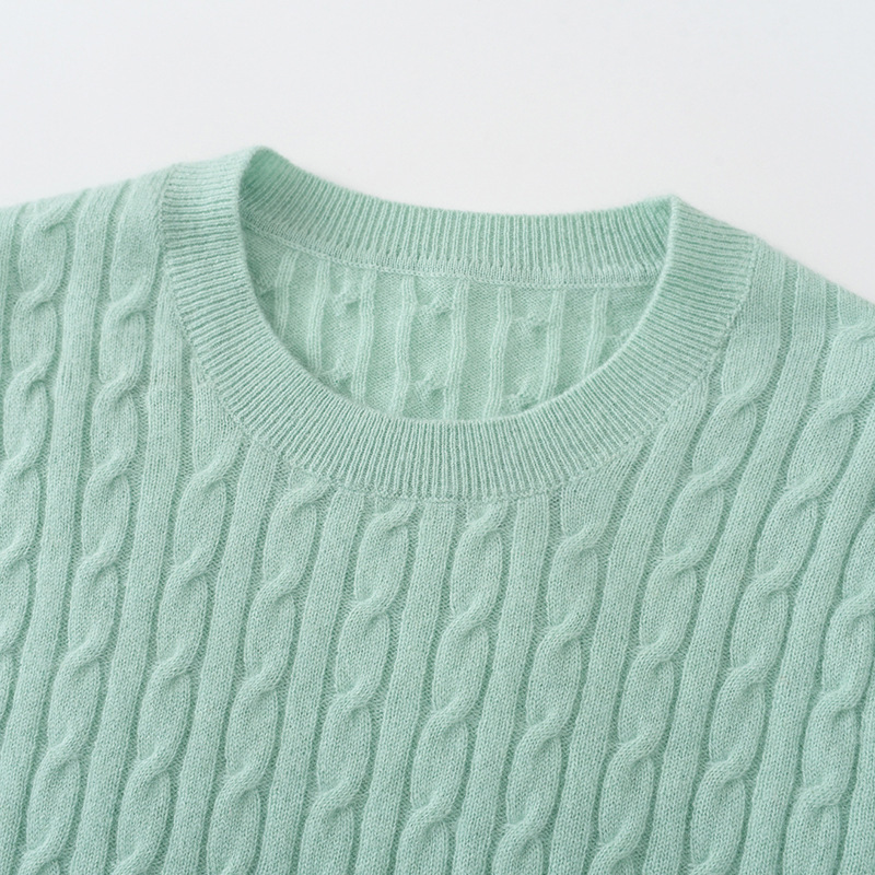 Round Neck Sweater Women's Pure Cashmere Sweater - Image 6