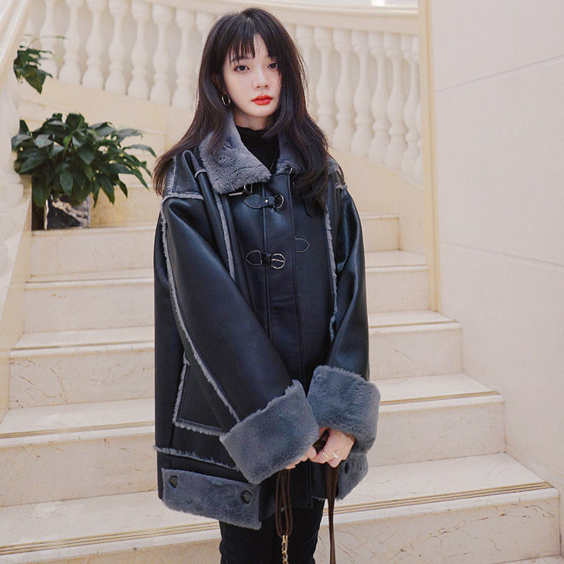 Women’s New Loose Plus Size Lamb Wool Coat