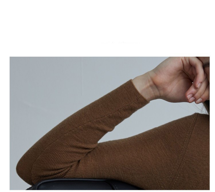 Women's Wool V-neck Temperament Slim Waist Knit - Image 8