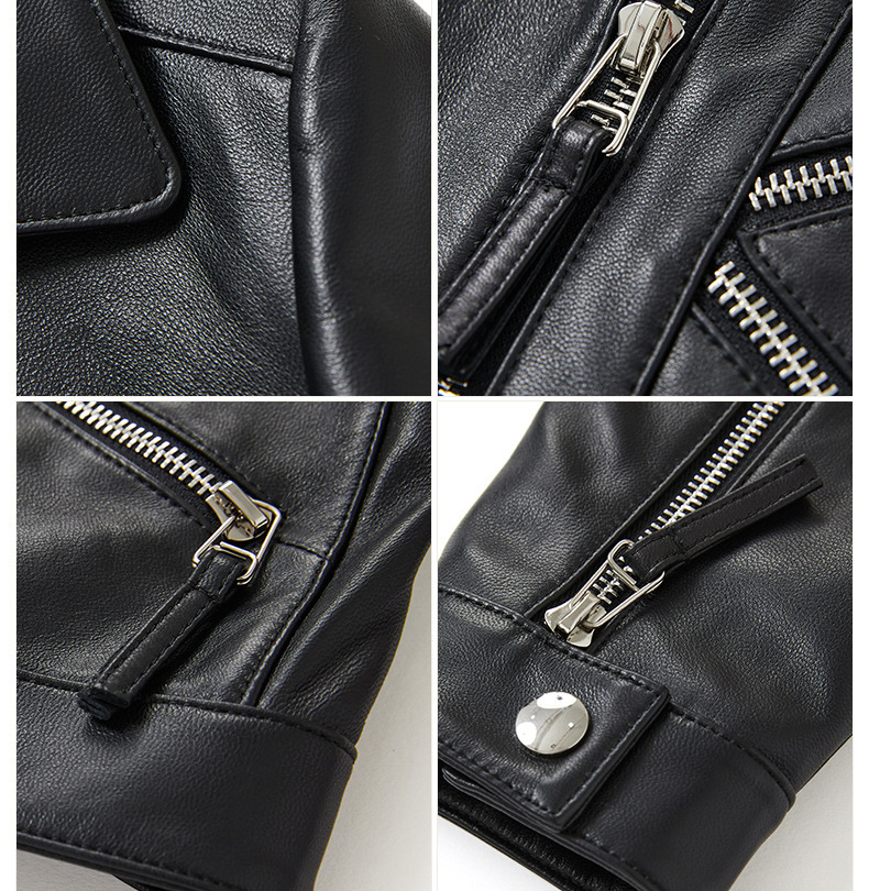 Genuine Leather Slim Fit Small Leather Clothes Coat - Image 3