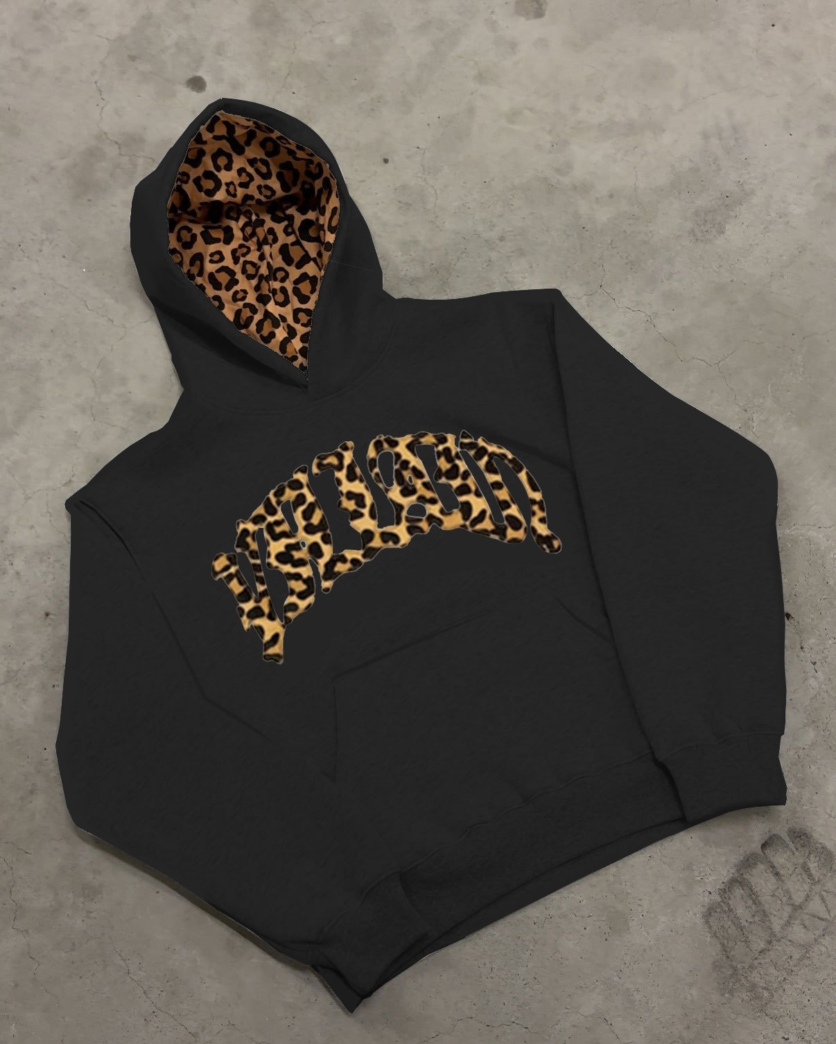 Leopard Print Letter Embroidery Street Casual Trousers Men And Women All-match Hoodie - Image 9