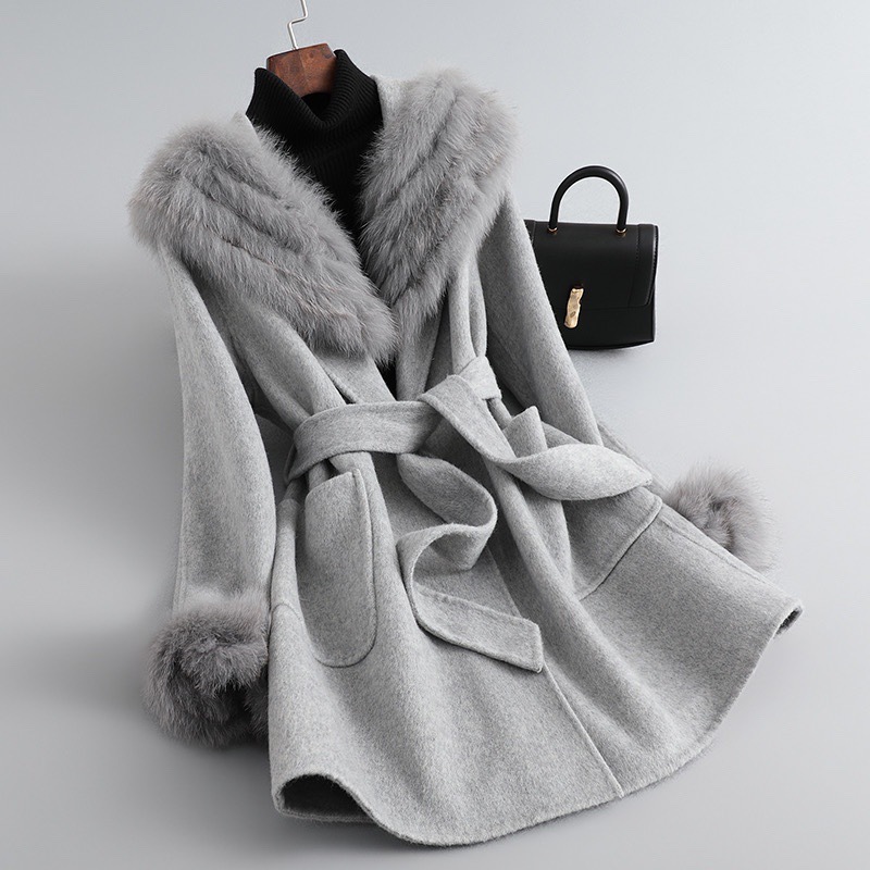 Autumn And Winter Coat Women’s Sheepskin Woolen Slim Fit