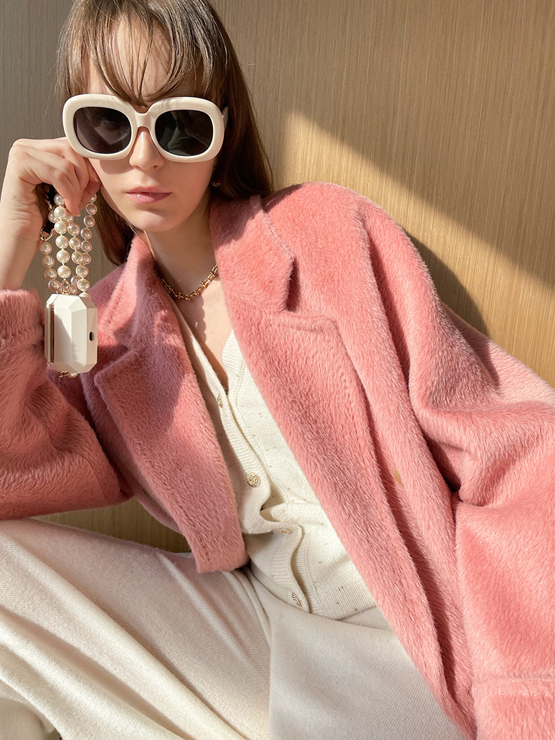 Women's Mid-length Winter Thick Woolen Cashmere Coat - Image 7