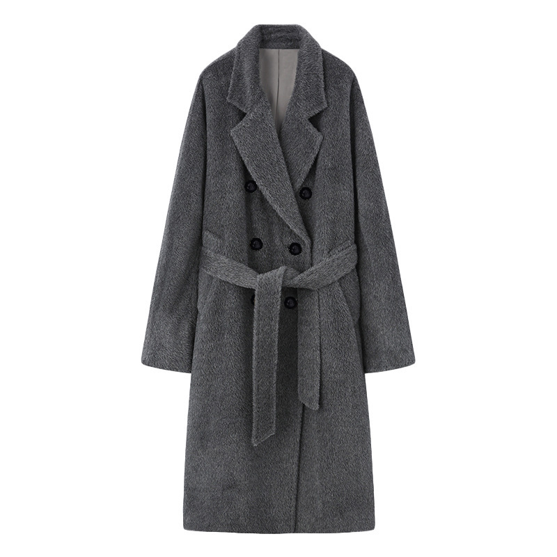 Women's Mid-length Winter Thick Woolen Cashmere Coat - Image 8
