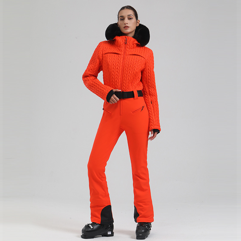Women's New Professional Double-board Waterproof Ski Suit - Image 8
