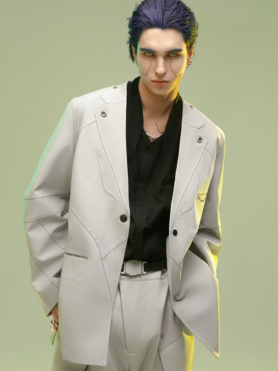 Men's Fashion Minimalist Magnetic Single Button Casual Suit - Image 7