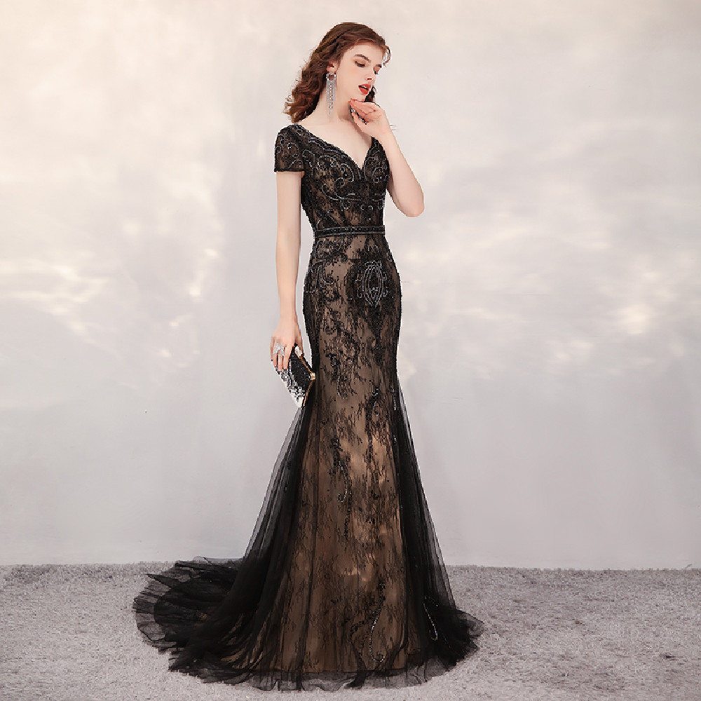 Atmospheric Fishtail Host Long Dress - Image 4