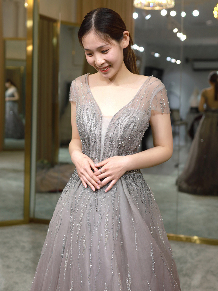 Women's Noble Slim High End Evening Dress - Image 3