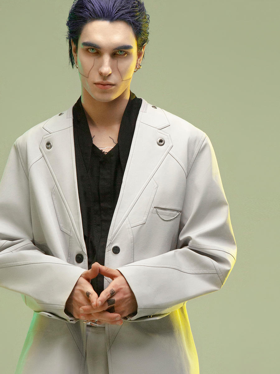 Men's Fashion Minimalist Magnetic Single Button Casual Suit - Image 10