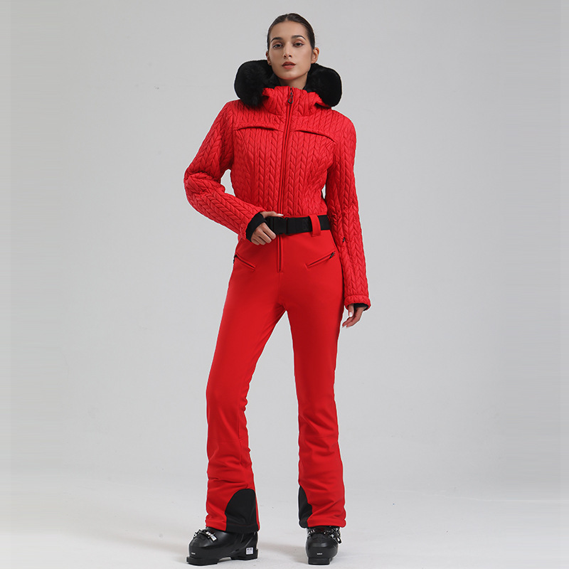 Women's New Professional Double-board Waterproof Ski Suit - Image 6
