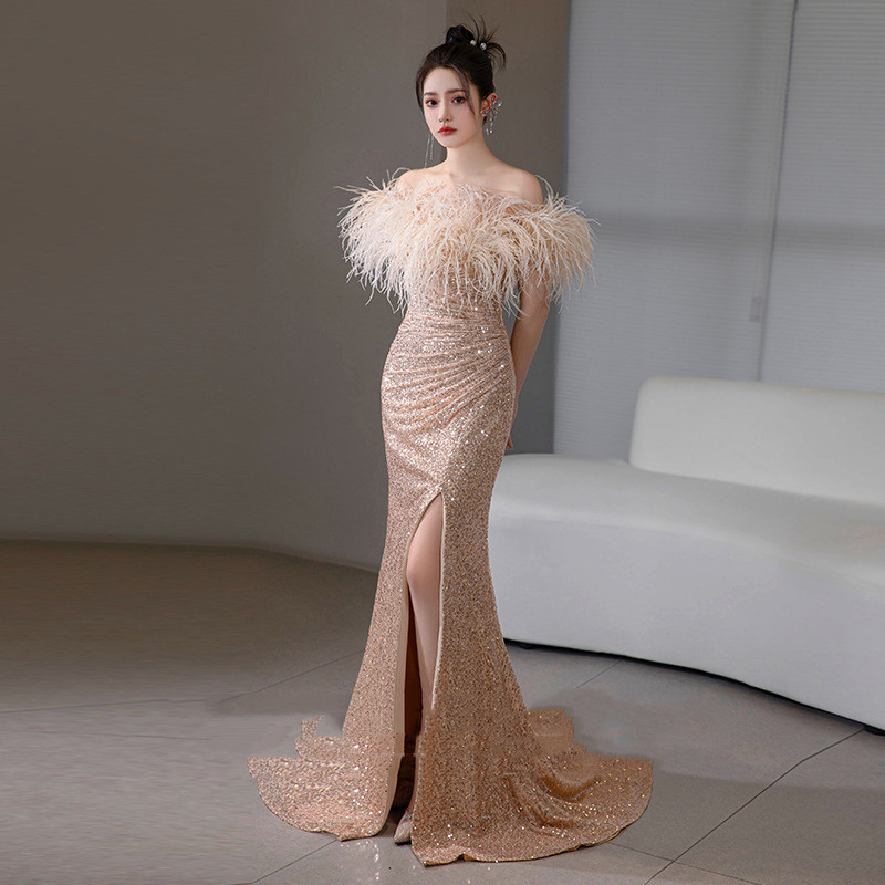 Evening Dress Banquet Atmosphere Fishtail Long - Image 4