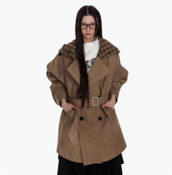 Hooded Patchwork Windbreaker Jacket For Women - Image 4