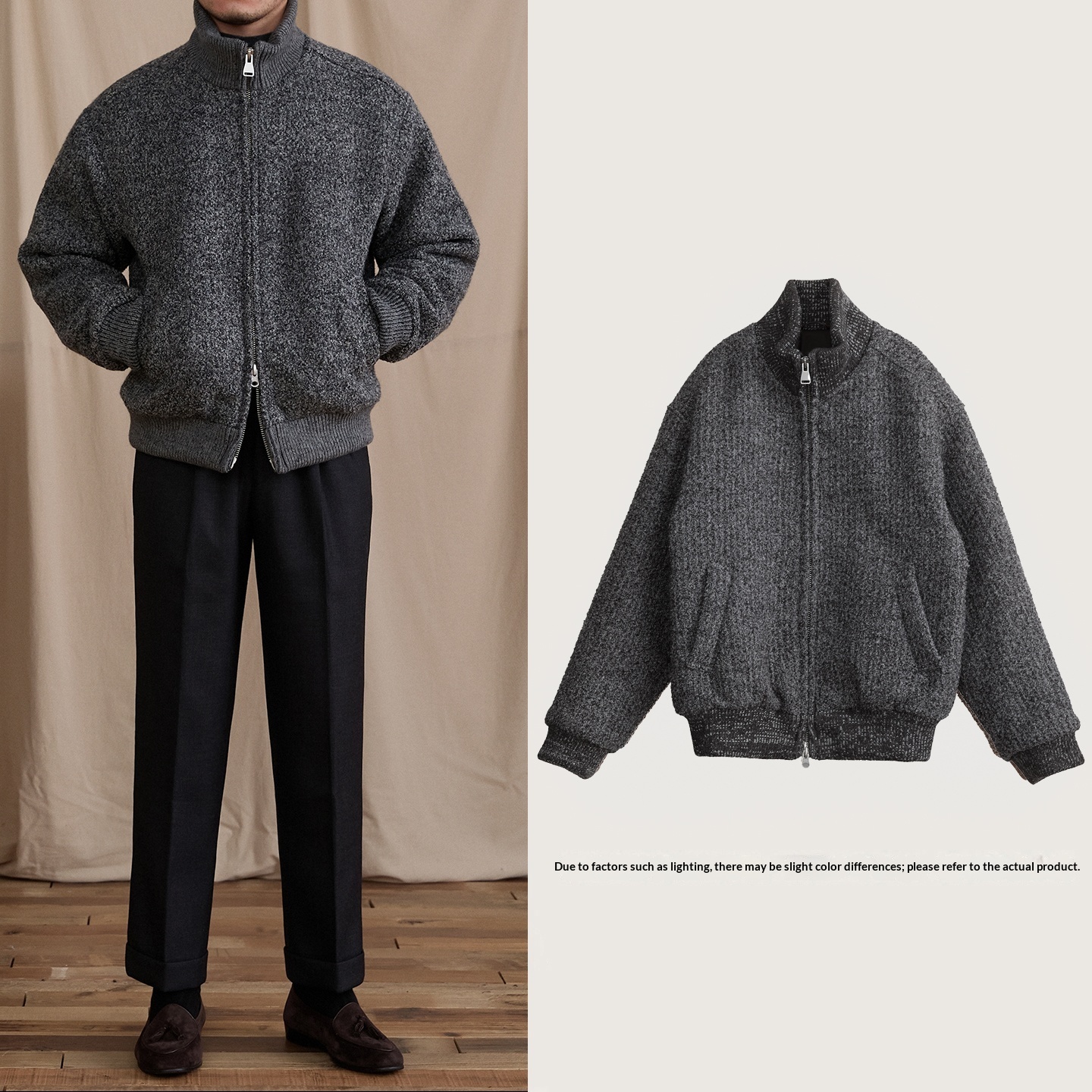 Winter Thickened Goose Down Stand-Up Collar Short Warm Coat