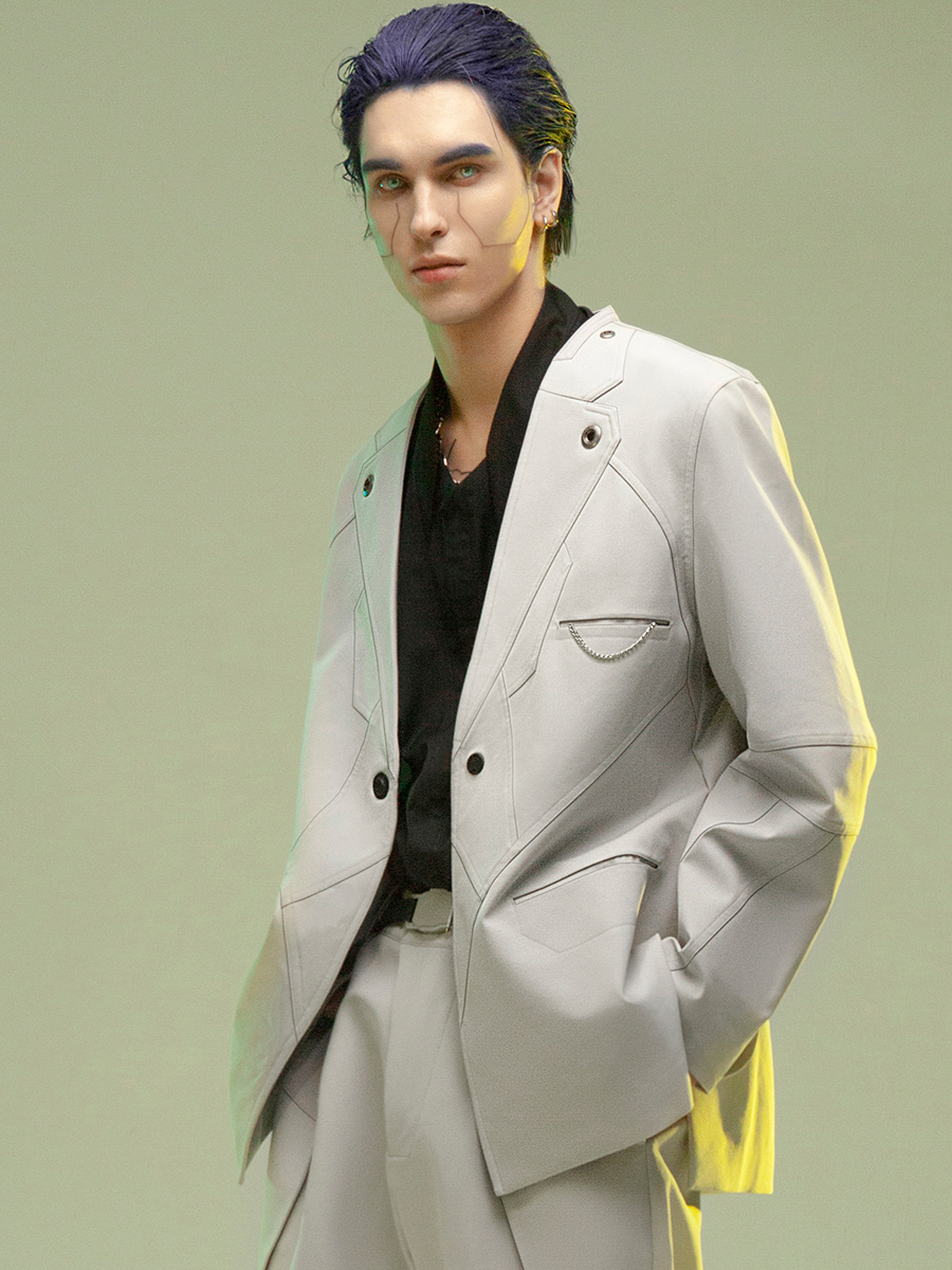Men's Fashion Minimalist Magnetic Single Button Casual Suit - Image 9