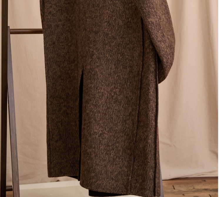 Wool Casual Loose-fitting Mid-length Coat Double-faced - Image 5