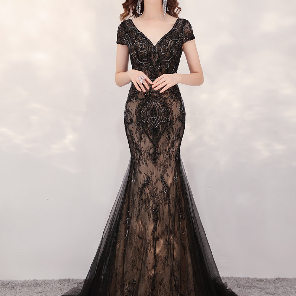 Atmospheric Fishtail Host Long Dress - Image 3