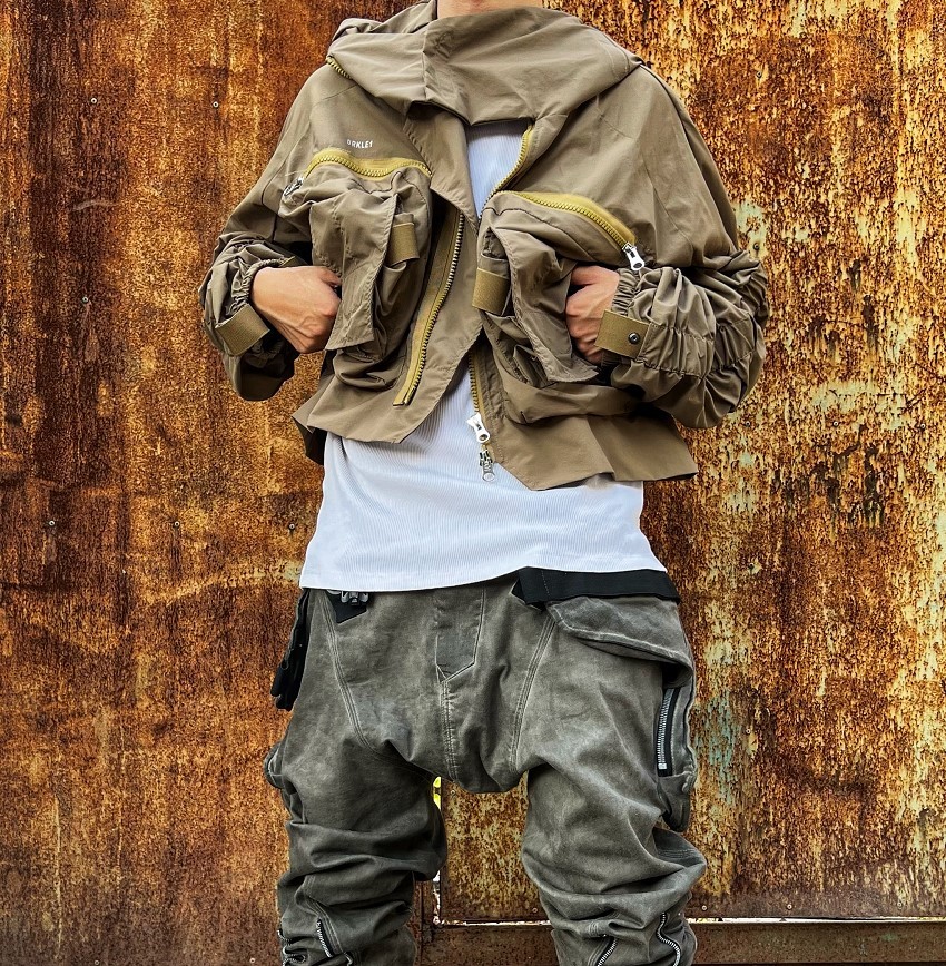 Men’s Jacket With Functional Waste Soil Style Three-dimensional Collar And Hood