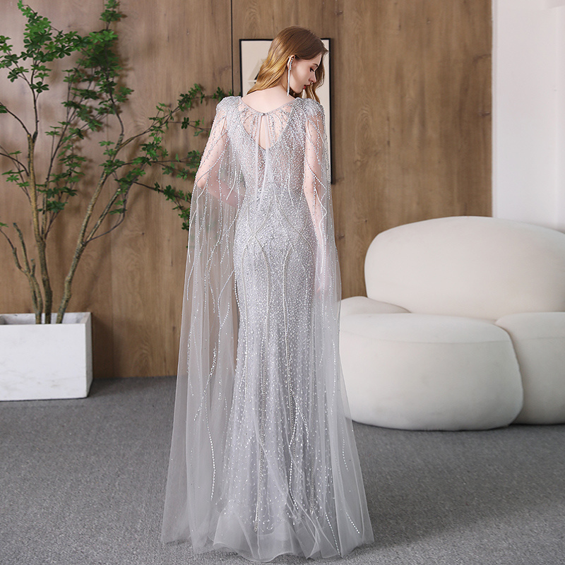 Evening Dress Banquet Slimming Fishtail Host Evening Dress - Image 5