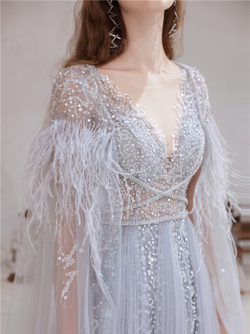 Long Evening Dress Women's Luxury - Image 4