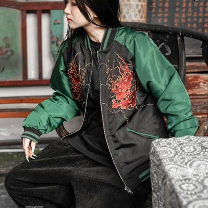 Heavy-duty Embroidered Mens Yokosuka Reversible Jacket - Image 4