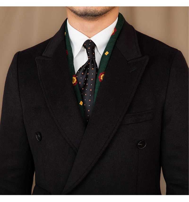 50 Wool Extra Thick Mid-length Closure Collar Double-row Thermal Jacket - Image 7