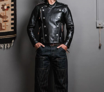 Springautumn Turn-down Collar Biker Leather Jacket - Image 4
