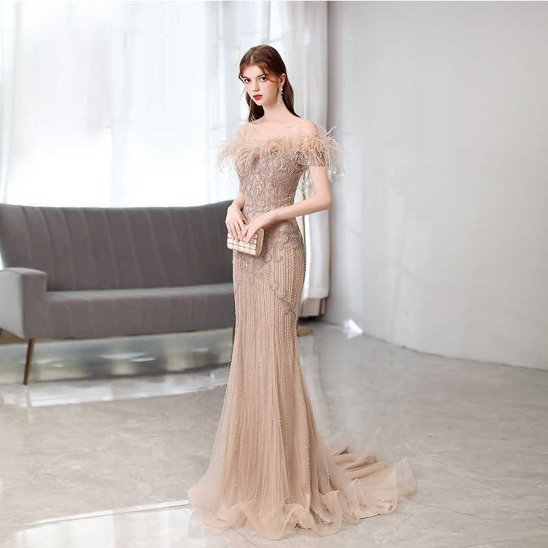 High-end Luxury Fishtail Evening Dress - Image 3