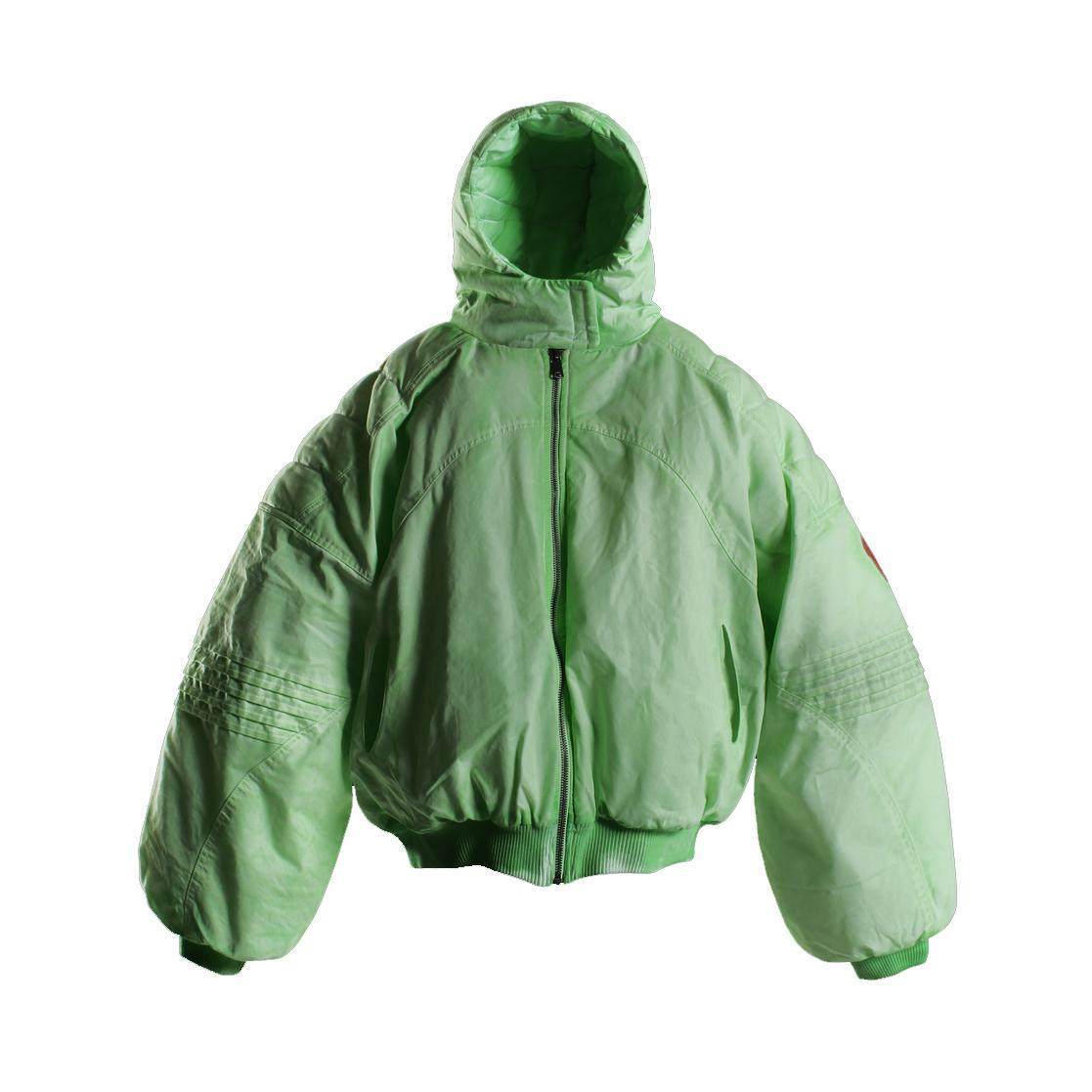 Ink-wash Shibori Hooded Jacket With Astronaut Design And Quilted Lining - Image 3