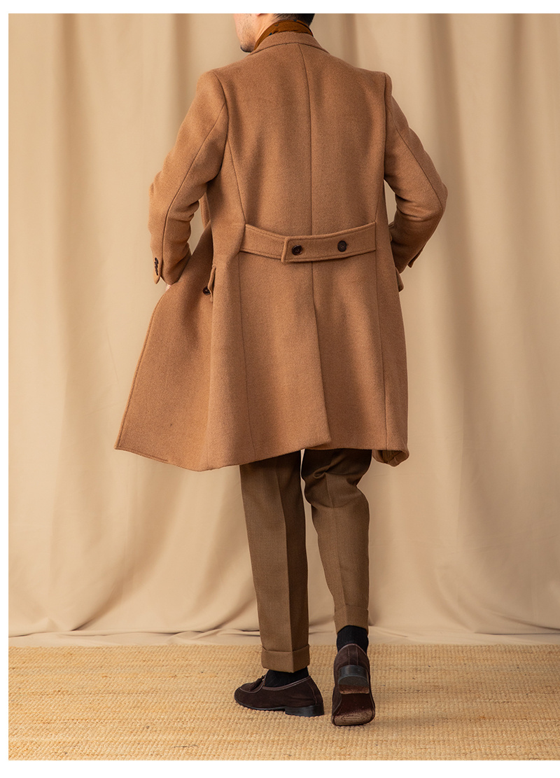 50 Wool Extra Thick Mid-length Closure Collar Double-row Thermal Jacket - Image 6