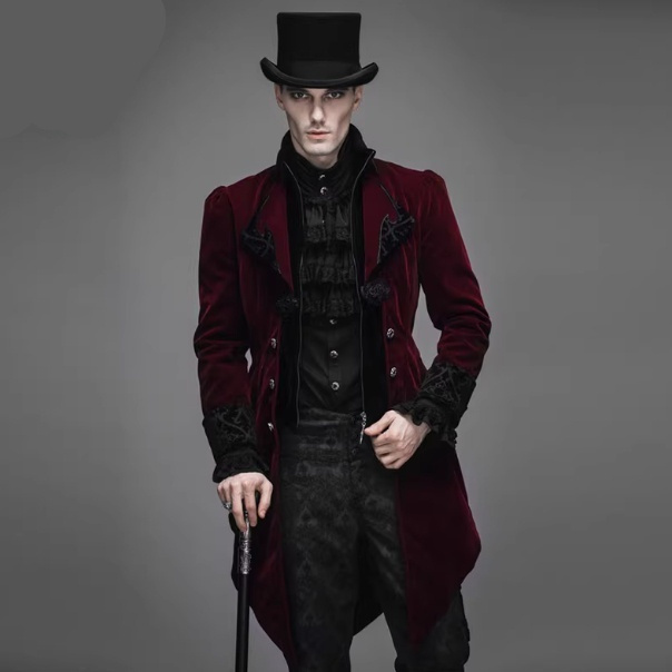 Gothic Unisex Mid-length Tailored Blazer For Men