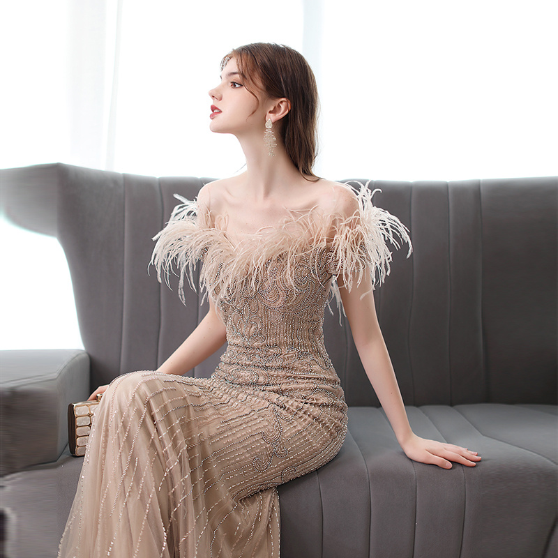 High-end Luxury Fishtail Evening Dress - Image 2