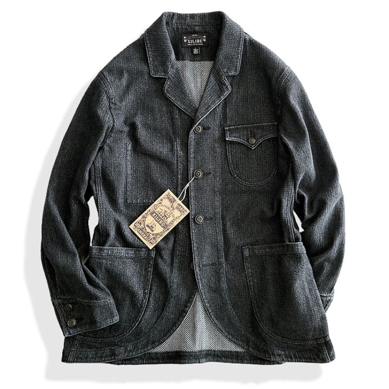 American Retro Workwear Leisure Suit Jacket Coat