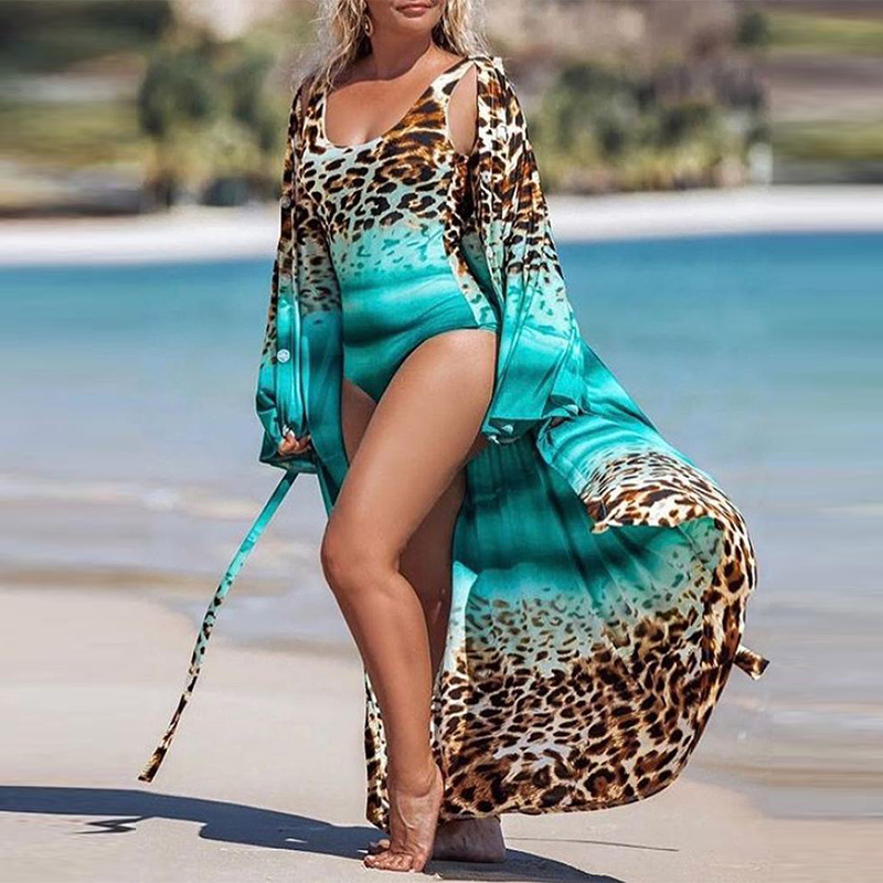 Sexy Leopard Swimwear Summer Women's Blouse Bikini - Image 3