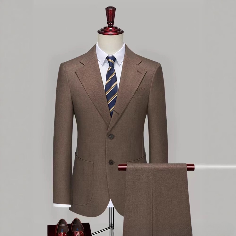 Italian Naples Men's Business Formal Casual Suit - Image 5
