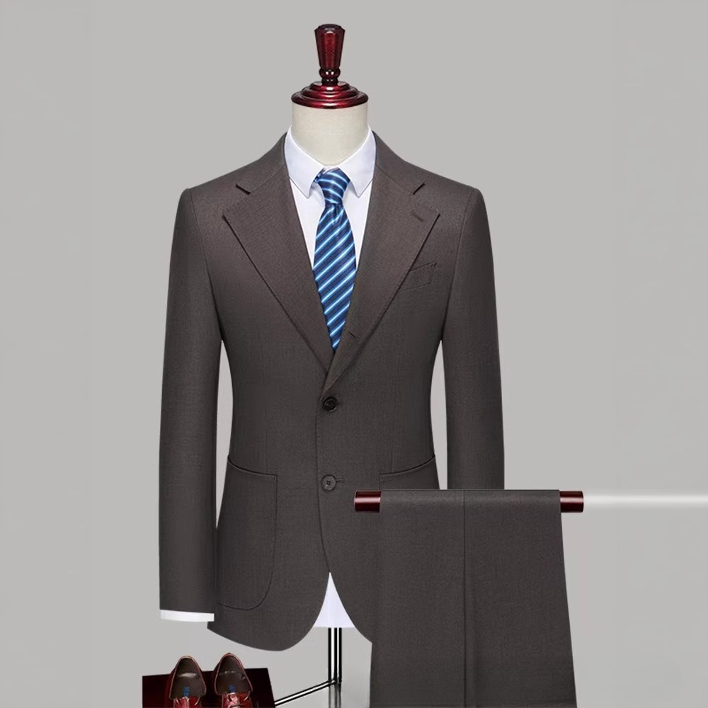 Italian Naples Men's Business Formal Casual Suit - Image 3